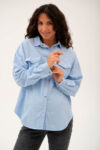 Рубашка Оверсайз, цв.голубой