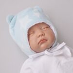 Шапка с ушками "Новые Звездочки", демисезонная, голубой